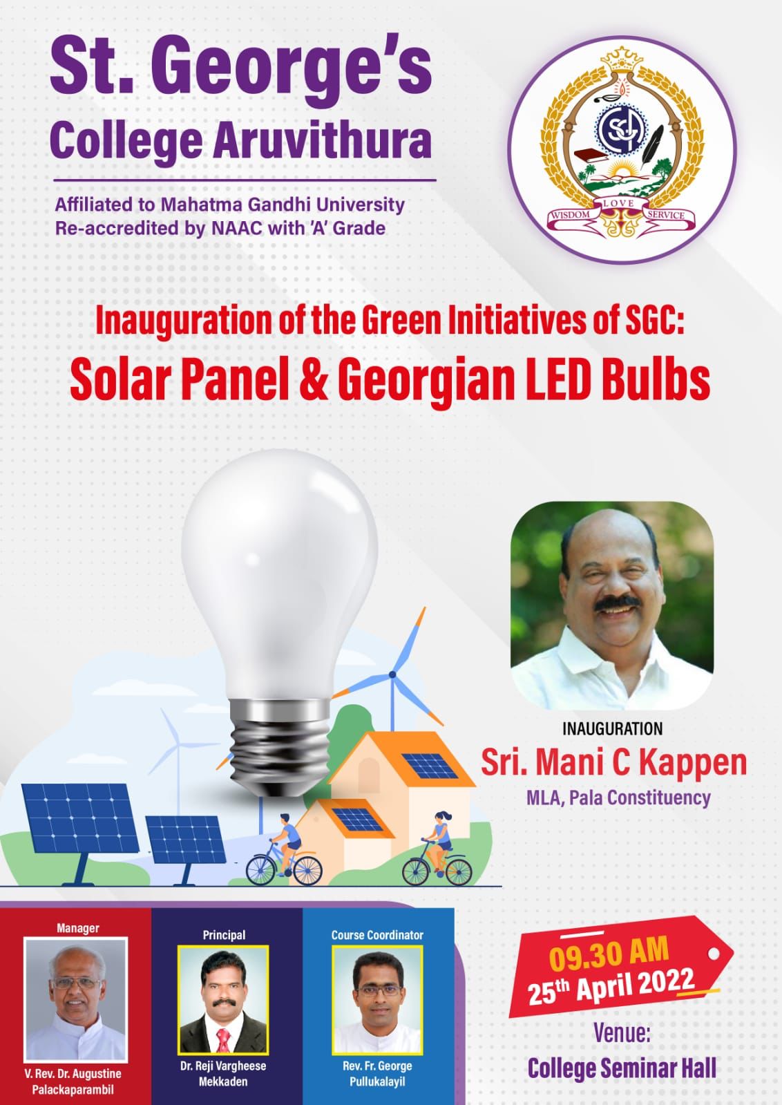 Inauguration of Solar Panel and Georgian LED bulbs